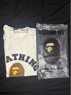 A Bathing Ape BAPE College Logo T-Shirt White