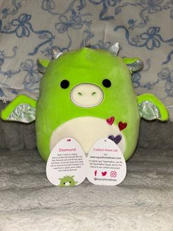 Desmund the Green Valentines Day Squishmallow