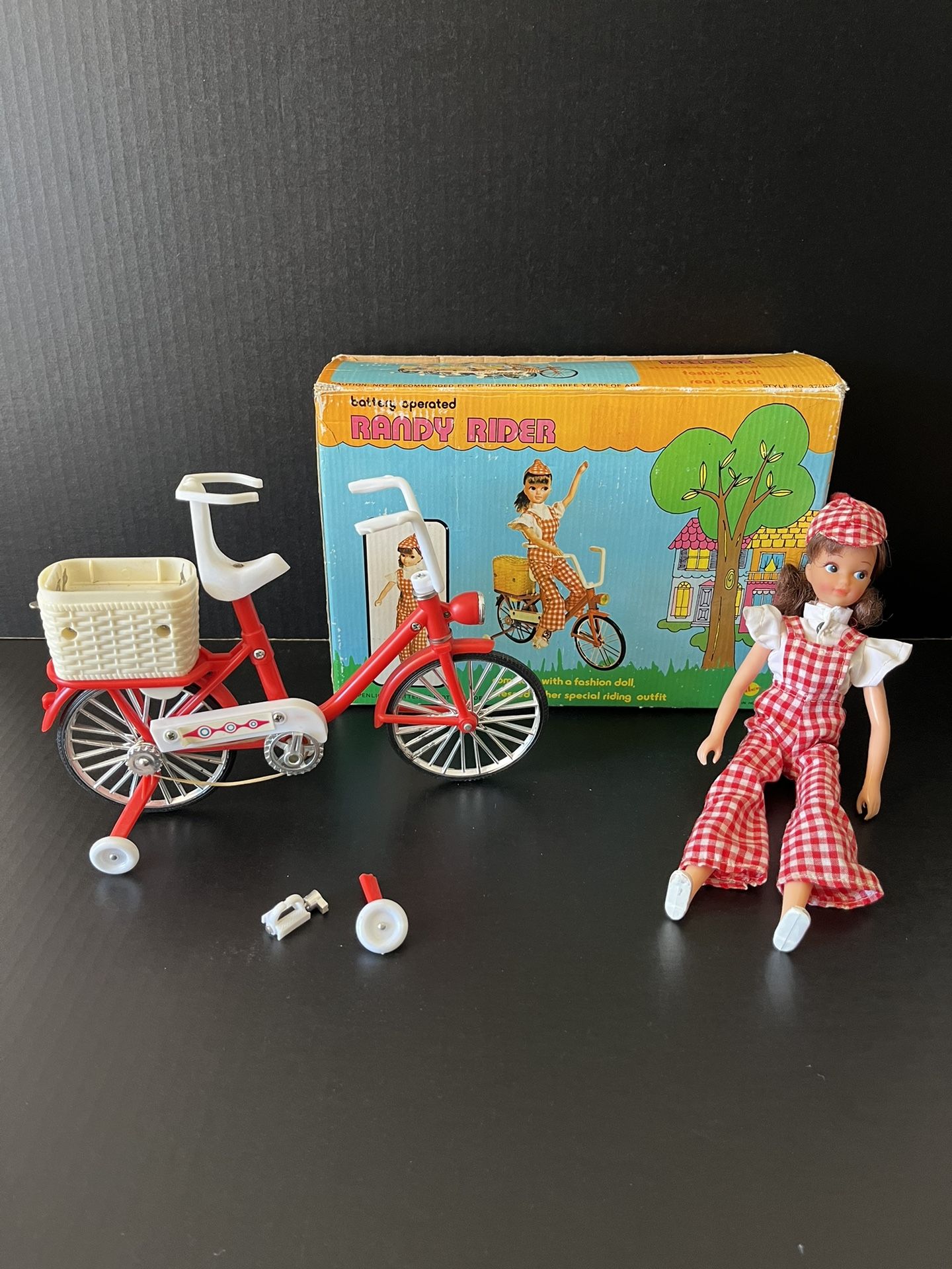 Vintage 1970 Randy Rider Fashion Doll And Bike