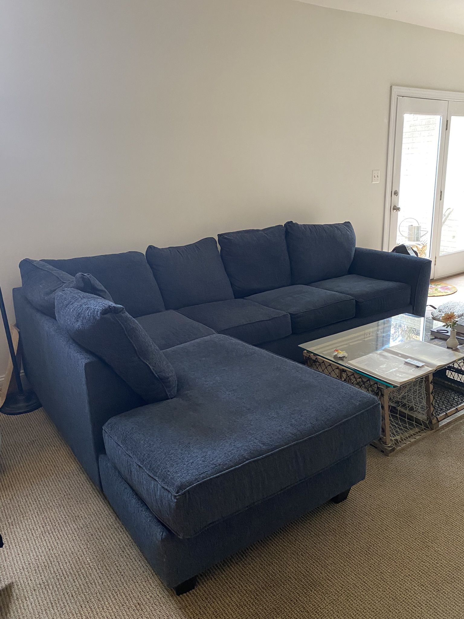 Sectional Sofa in Deep Blue