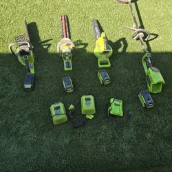 4 Tool Greenworks 40v Set