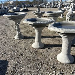 New Birdbaths Made Out Of Cement 