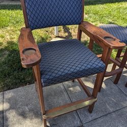 Pool Chair With Two Stools