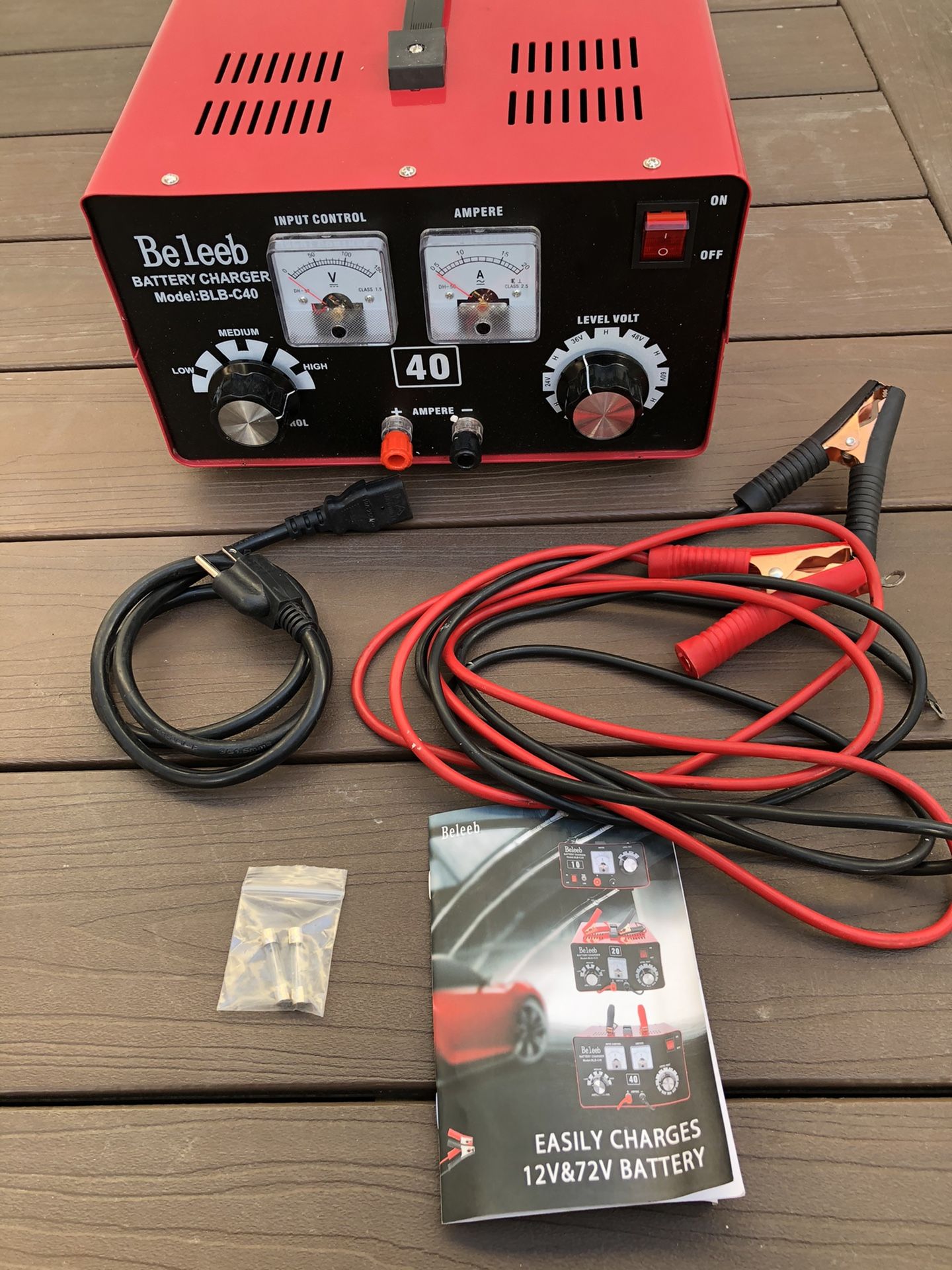 Beleeb Battery Charger,12V/24V/36V/48V/60V/72V Voltage and Current