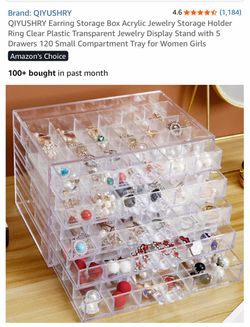 Acrylic Jewelry Storage Box 5 Drawers