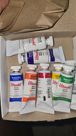 Utrecht Acrylic paints and Winsor & Newton Black