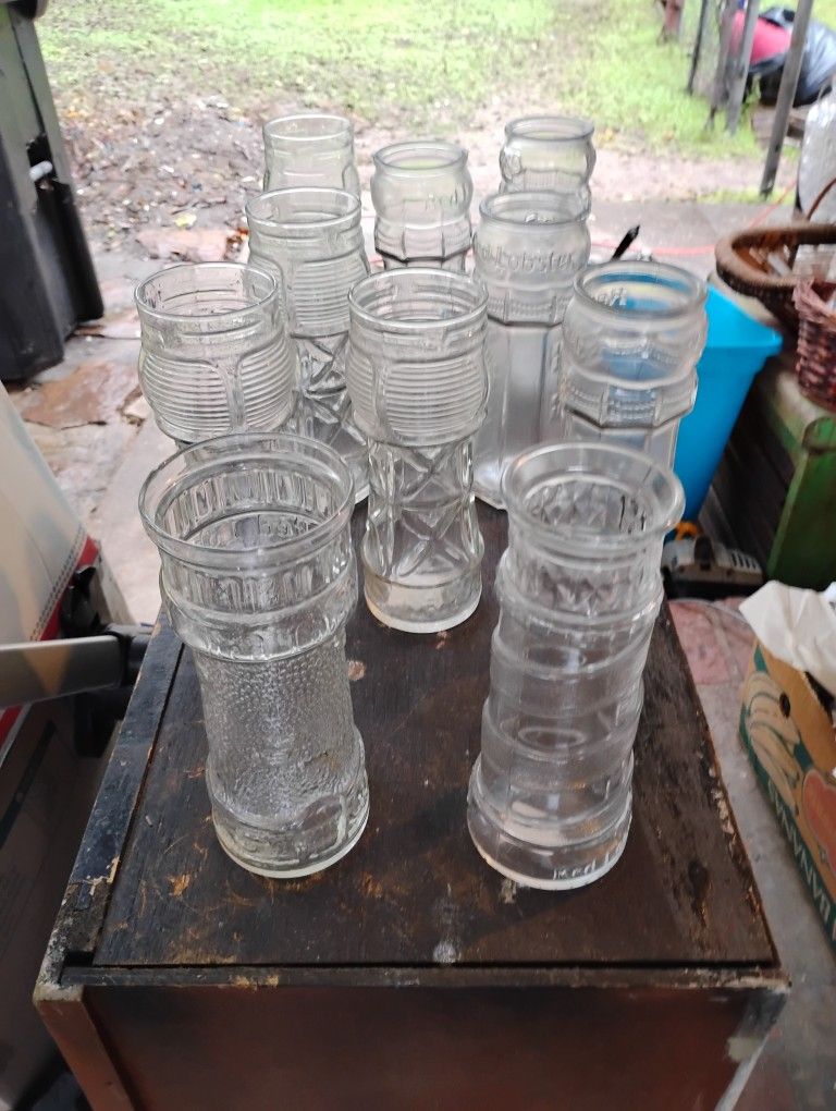 Lot Of 10 Vintage Red Lobster Glass Lighthouse's