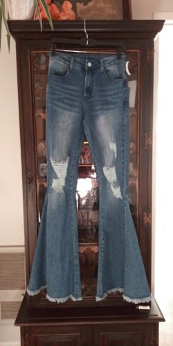 Bell Bottoms Size Small & Denim Dress Sz 8