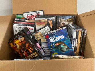 Box of DVDs movies