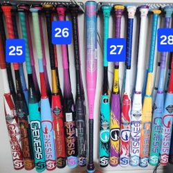 GENESIS SLOWPITCH BAT - Louisville Slugger Geny LS USSSA UTrip Bats NEW 25 26 27 28 1pc 2pc Endloaded Balanced Slow Pitch