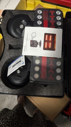 Luces magnéticas inalámbricas Bluetooth para remolque, kits de luces LED de carga rápida, batería impermeable IP65 de 100 H, rango de 100 pies para re