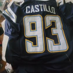 Throwback Castillo San Diego Charger  Jersey