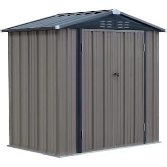  🔥Brand new in Box 🔥7 x 7 FT Outdoor Storage Shed Lockable Metal Garden Shed Steel Anti-Corrosion Storage House with Single Lockable Door for Backya