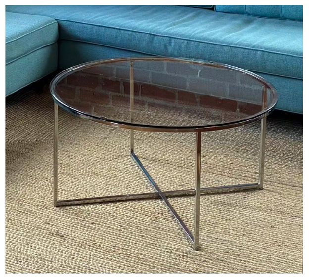 Glass And Chrome Coffee Table