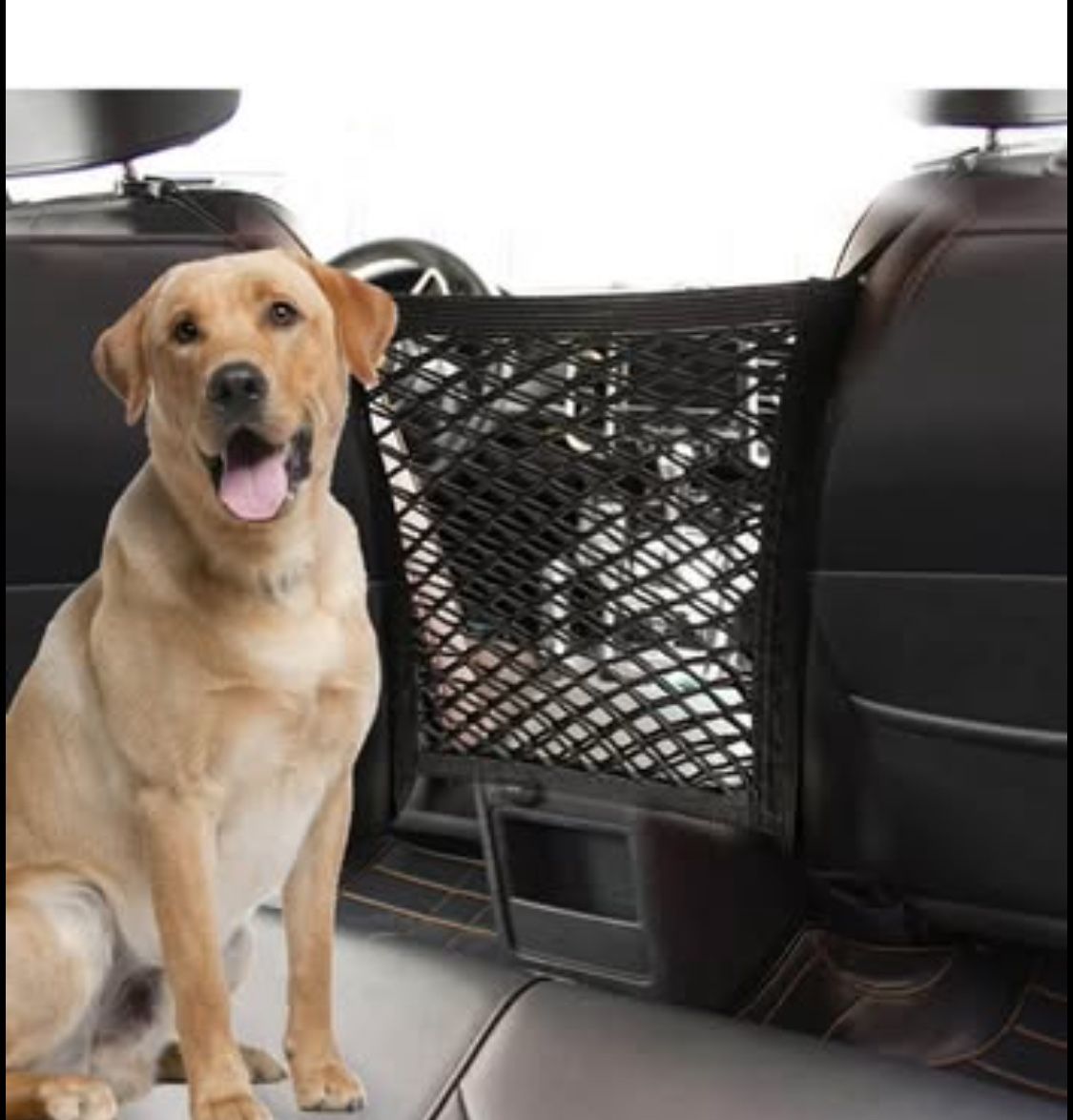 New! Mesh Vehicle Back Seat Car Dog Pet Barrier Divider Net Organizer for SUV Pickup Stretchable Storage Bag Easy Install,Car Divider for Driving Safe
