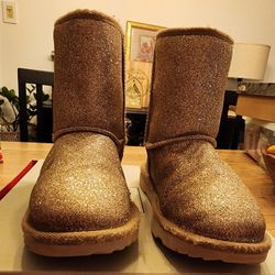 UGG KID CLASSIC SHORT II GLITTER GOLD