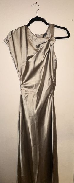 Zara Satin Asymmetric Crossbody Dress Size S