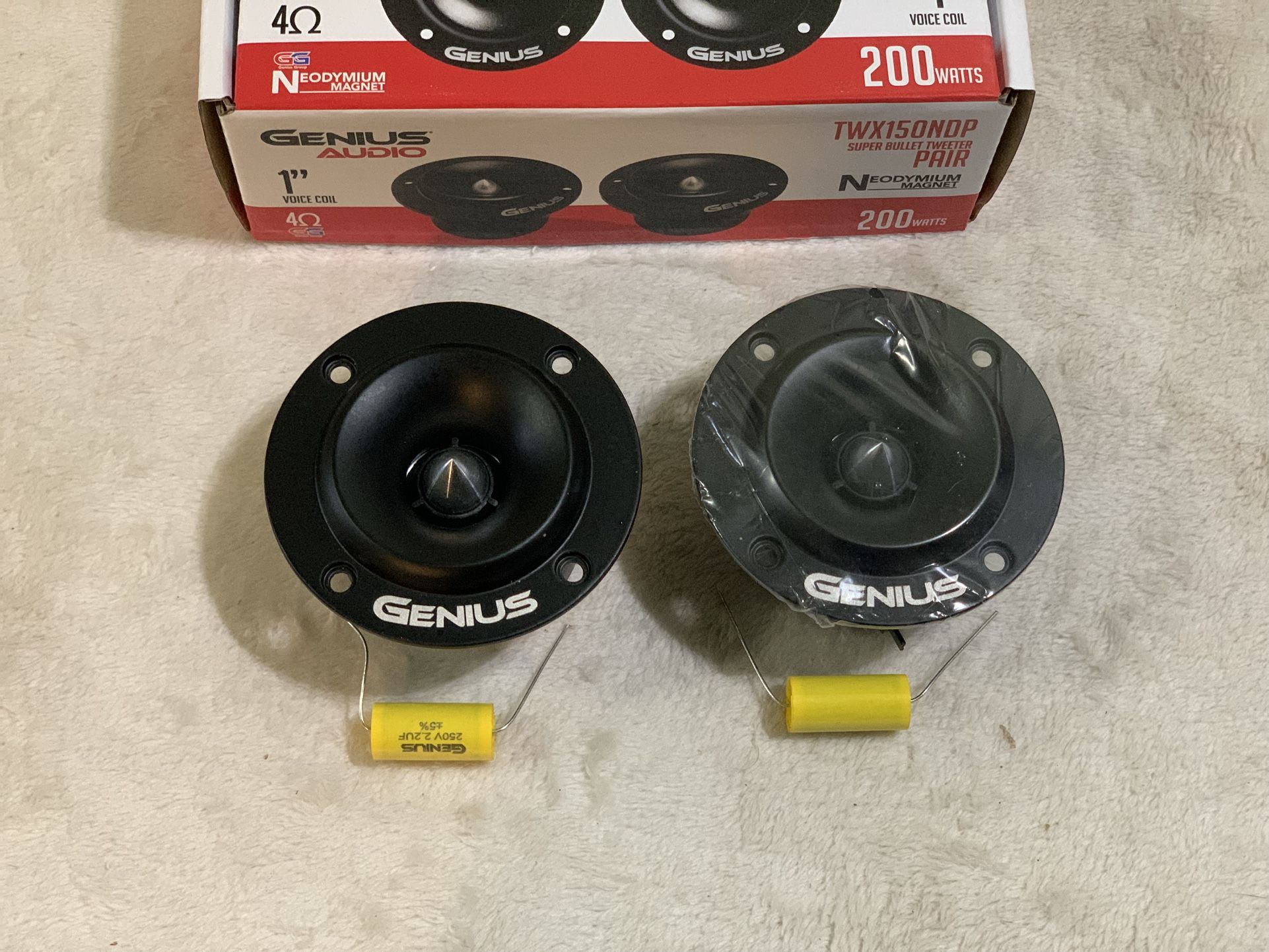 Brand New Pair Genius Audio Neodymium Super Bullets Tweeters Sold In Pairs $45 Per Pair