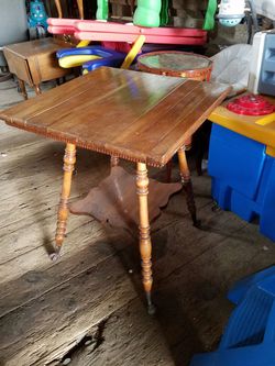 Antique claw foot map table
