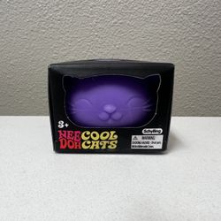 Nee Doh Needoh Schylling Cool Cat Purple Stress Sensory Fidget Toy Squeeze NEW