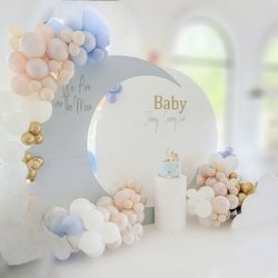 Balloons Garland Moon Backdrop & MORE