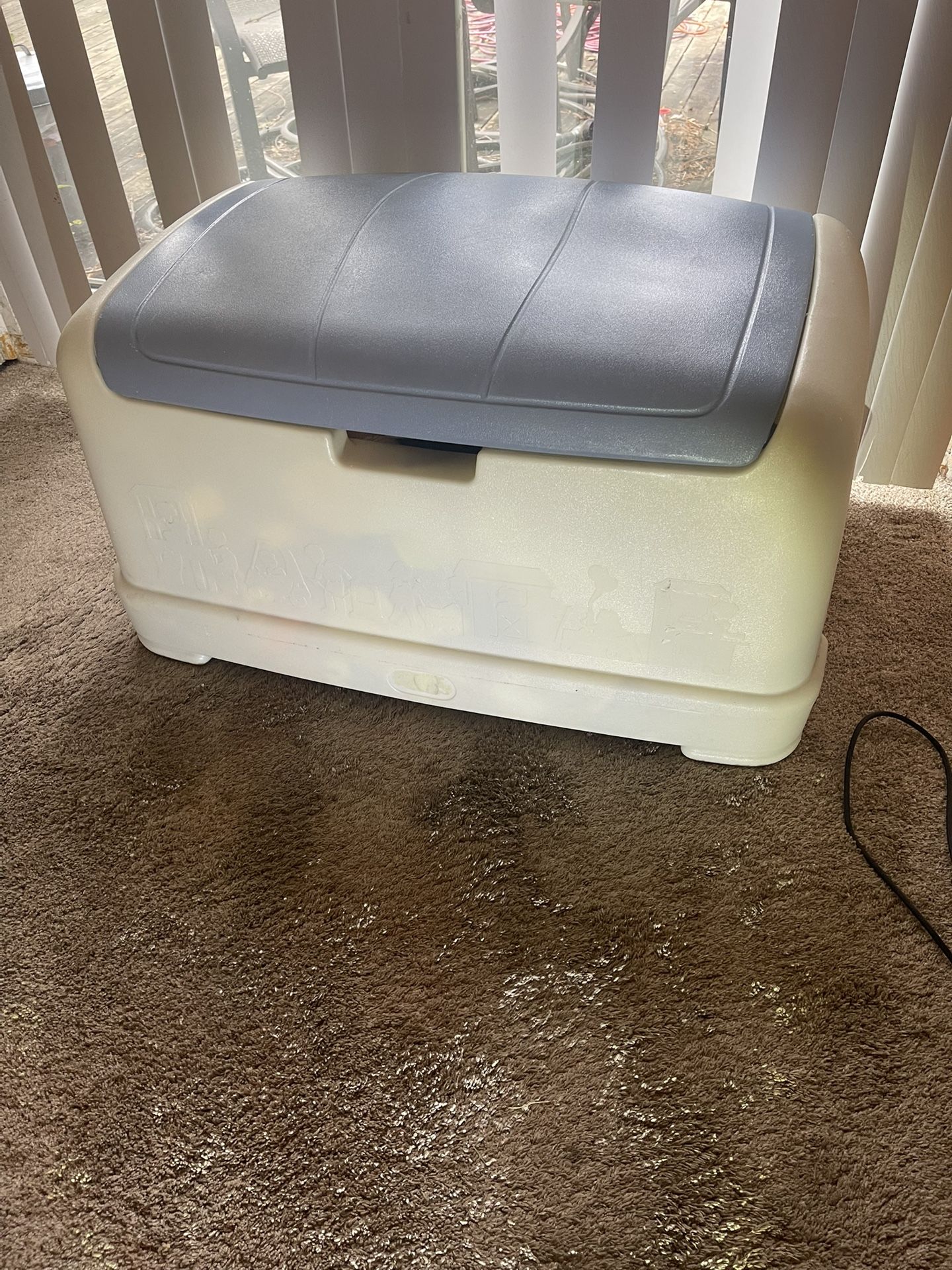 Large Toy Storage Bin with Clean Stuffed Animals