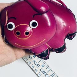 New Handmade Rose Pink Piggy Coin Wallet