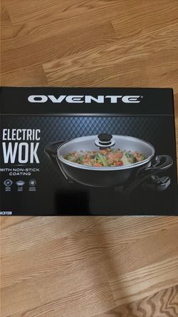 Ovente Electric Wok with Non-Stick Coating