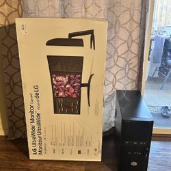 Brand new in Box LG pc monitor &  Cooler Master Elite LG must take both 