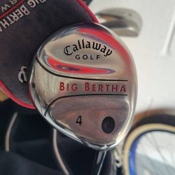 CALLAWAY BIG BERTHA 4 FAIRWAY WOOD graphite Flex RH nice grip winn dritac oversize