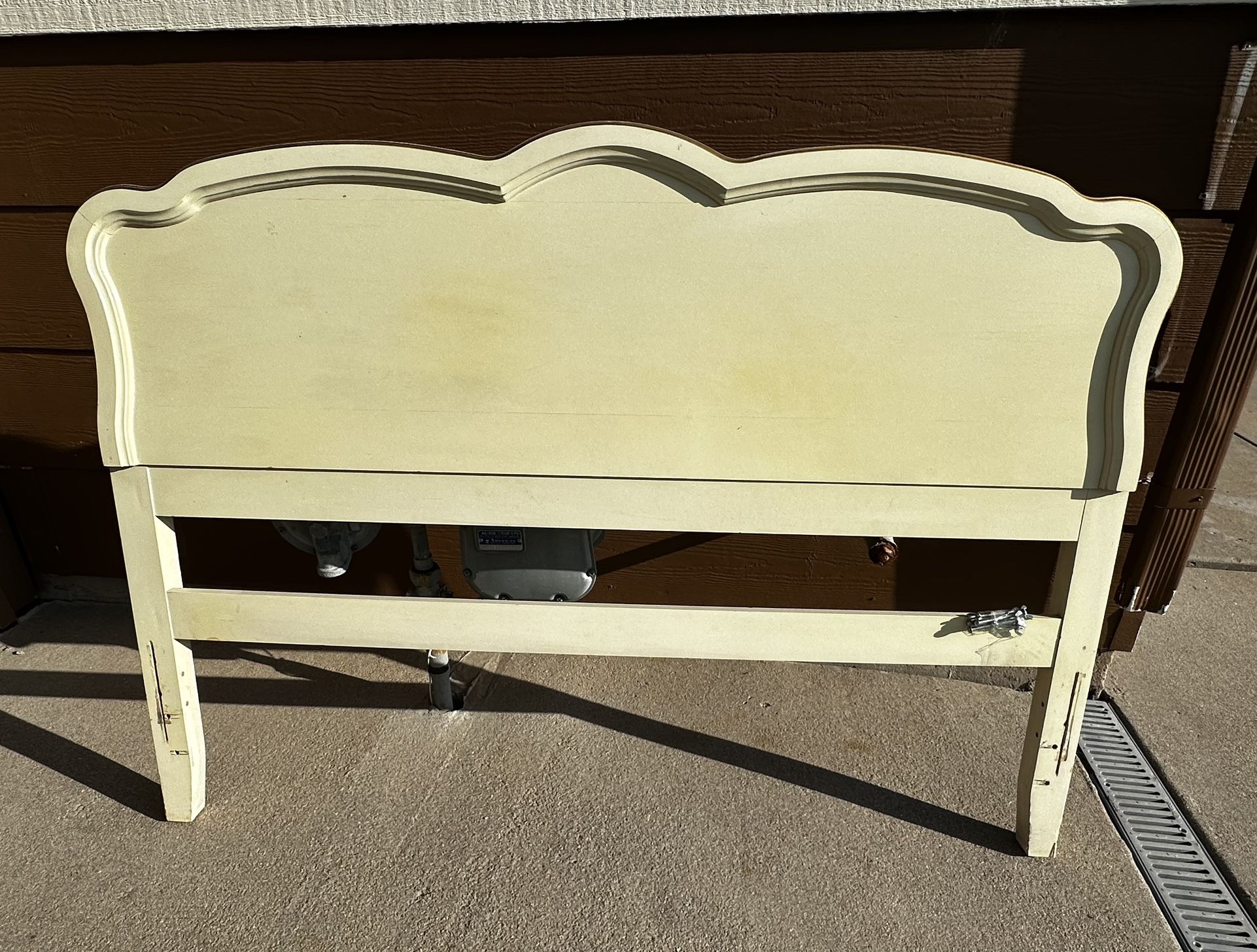 French Provincial Headboard & Bed Frame
