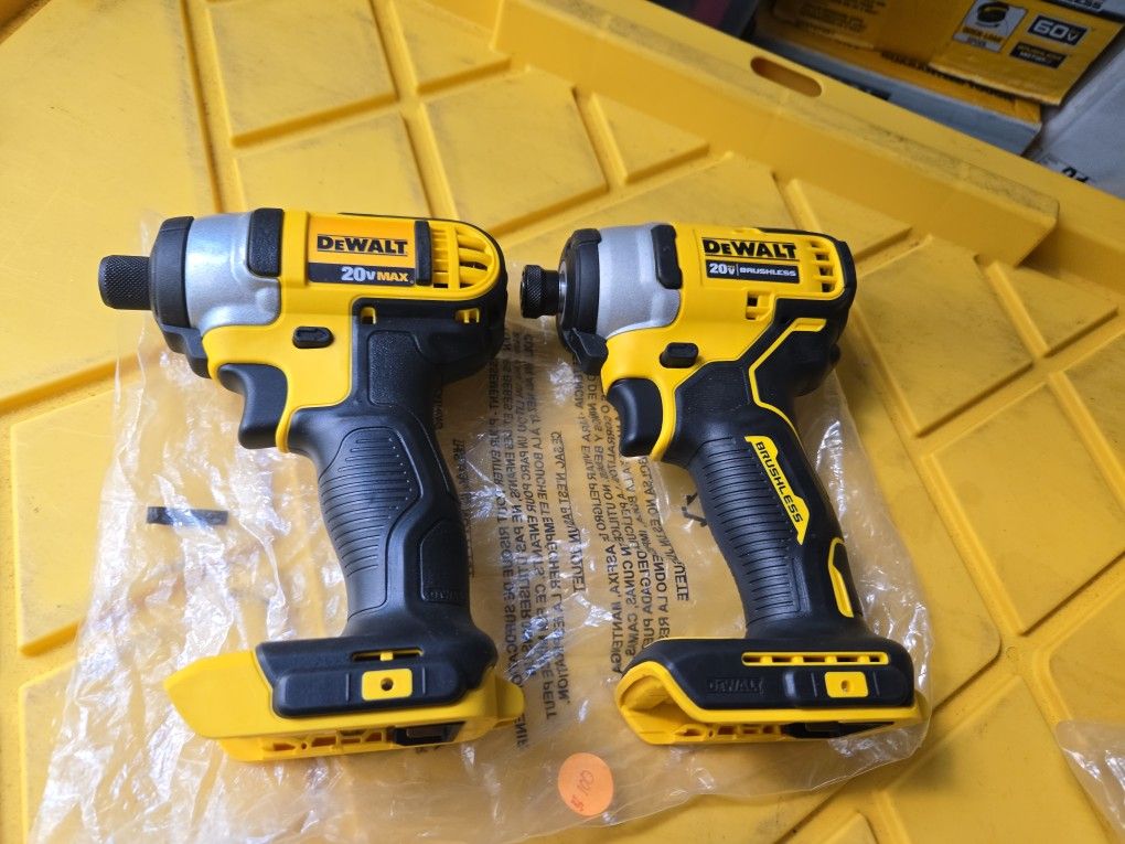 DEWALT 20VMAX BRUSHLESS 1/4"(6MM) IMPACT DRIVER DCF809,IMPACT (6MM) DCF885 NEW( TOOL ONLY)