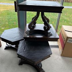 Slate Top End Tables 