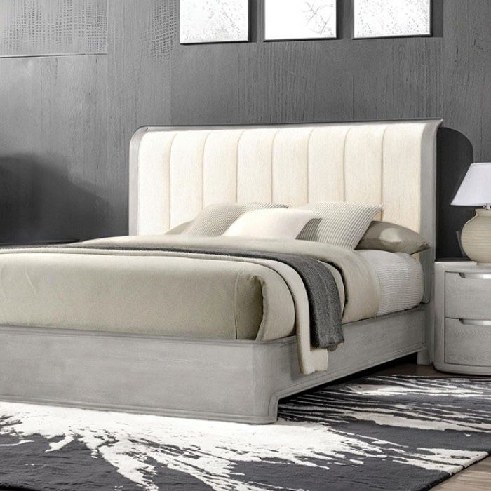 Light Grey Modern Bed - Queen Bed $750 / King Bed $850