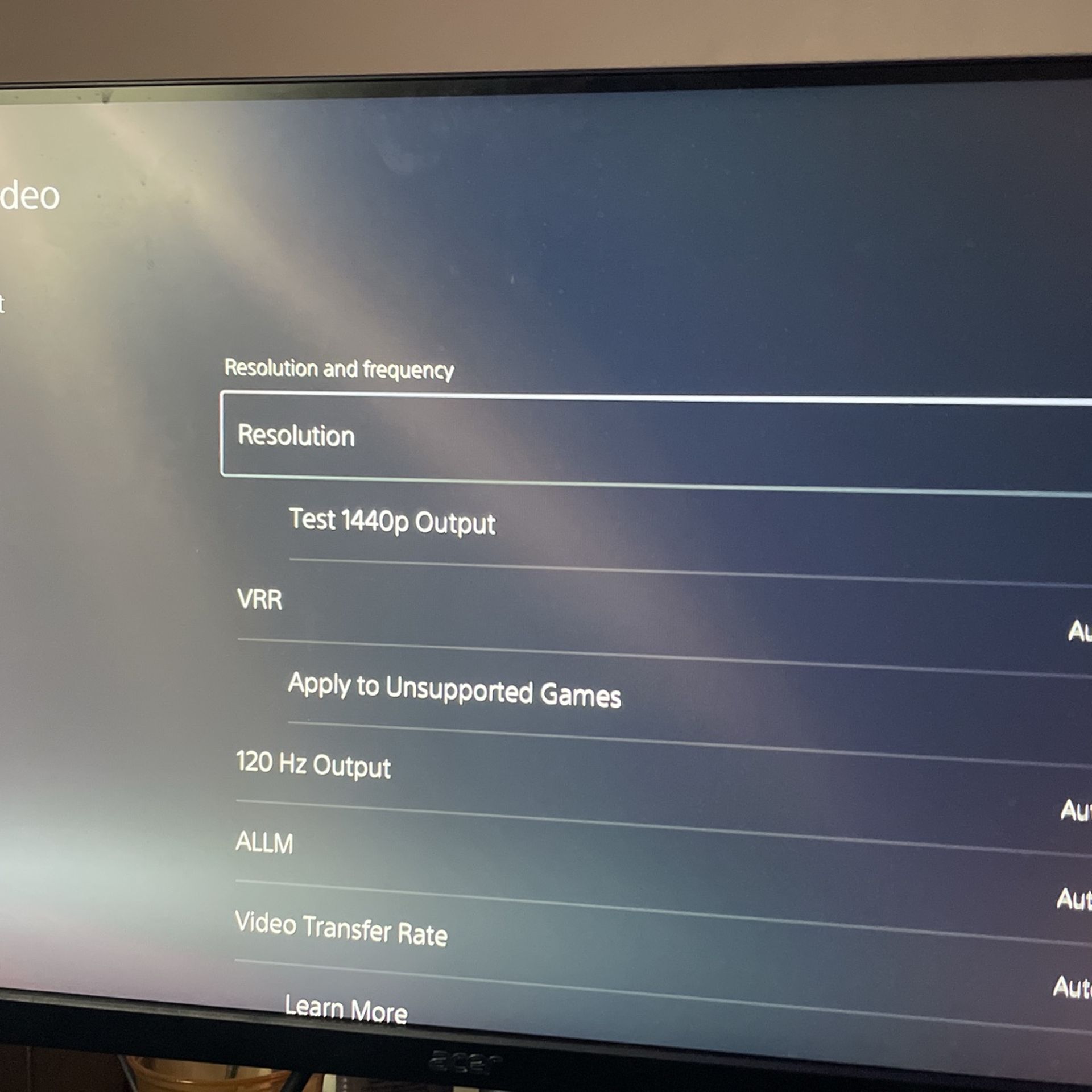Acer Monitor