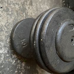 60 Lbs singles Dumbbells 