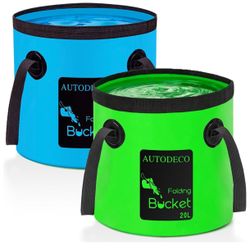 20L Collapsible Bucket 5 Gallon Water Container Folding Water Bucket with Handle Portable Wash Basin