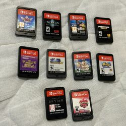 Nintendo Switch Game Lot Bundle Pokemon Let’s go eevee pokken tournament skyrim diablo kirby