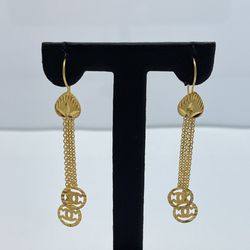 21K Gold Fancy Earrings.