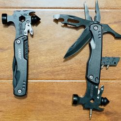 Portable Multifunctional Claw Hammer Outdoor Camping Multipurpose Folding Utility Knife Lifesaving Percussion Hammer