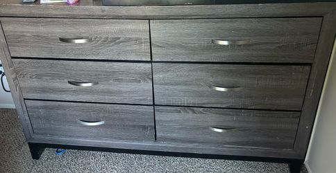 Grey wooden dresser