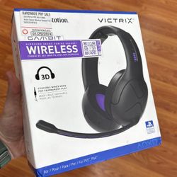 PDP Gaming Victrix Gambit Black Wireless or Wired Gaming Headset with Noise-Canceling Mic: E-Sports Pro Audio - PlayStation (PS5 & PS4), PC