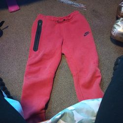 Red Nike Tech Joggers Size Medium 