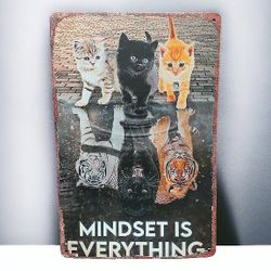 "Mindset Is Everything" Retro Tin Sign