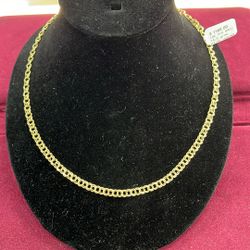 10K Gold Braided Necklace Length 18 ; 14.5 Grams 