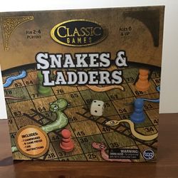 NEW! In Box Classic Games Snakes And Ladders