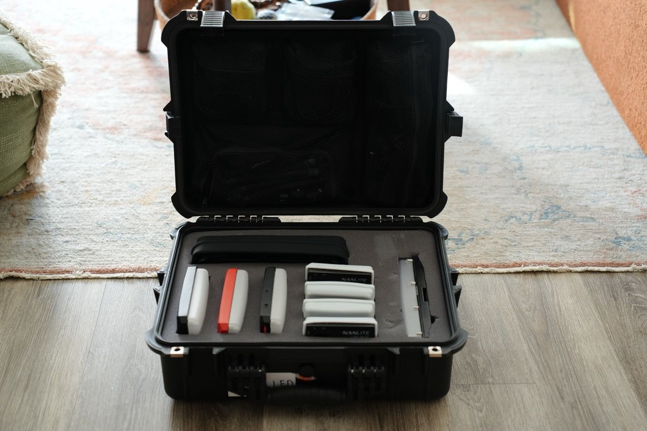 Nanlite, Luxli LED film light bundle. 10 light case. Cello, Fiddle, Litolite