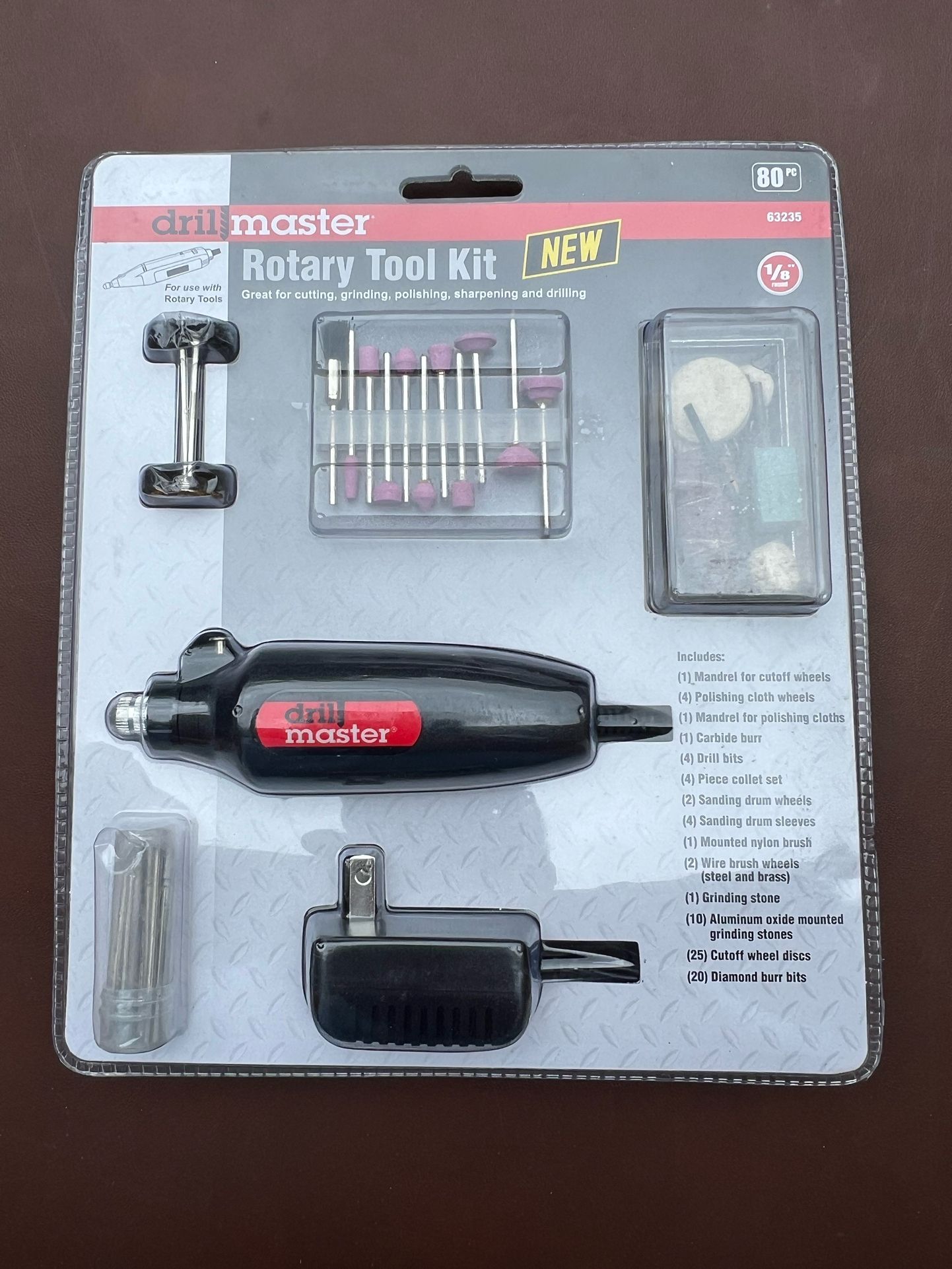 New in package 80peice drill master rotary tool kit with bits