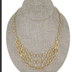 14K Italy Gold Chain Link Necklace – 17" – 7.43g – Tested
