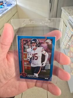 2024 Topps Chrome Rome Odunze Blue Refractor 114/150